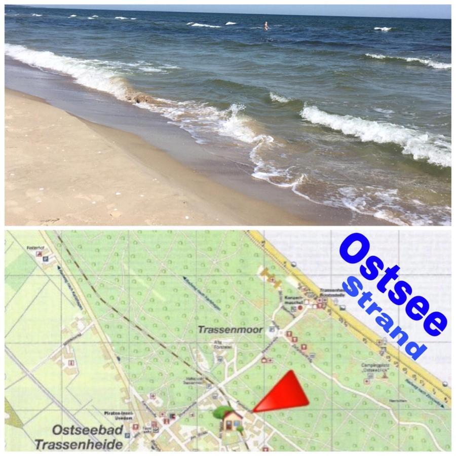 Ferienwohnung Mit Terrasse - Insel Usedom ทรัสเซนไฮเดอ ภายนอก รูปภาพ